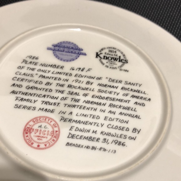Christmas 1986 - Norman Rockwell - Collectible Plate - Picture 3 of 4